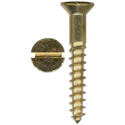 China Flat Head Brass Slotted Wood Screw DIN 97 Flat for sale