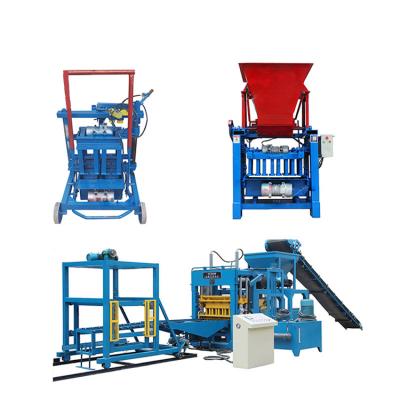 China Building Material Shops Semi Automatic Small Brick Machinery Concrete Block Making Machine for sale