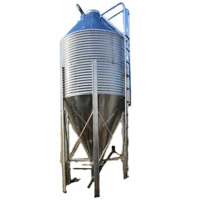 China Pig farm steel plate storage silo bin hot dip galvanized feeding tank for pig chicken poultry farm factory price 7 ton for sale