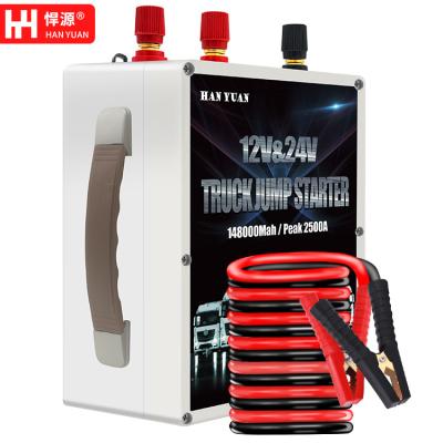 China Passenger Car Bpacity Truck Start Device Battery Jumper With Cables Use For 12V 24V 148000vehicles Car Emergency Tool Jump Starter for sale