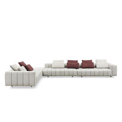 China Removable Cover Designer's Fabric Favored Sofa With Piano Key Cushions for sale