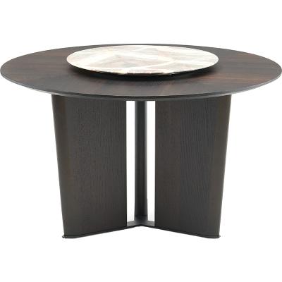 China Round table can be rotate chinese modern elegant minimalist style round countertop marble dining table for sale