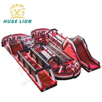 China Large Waterproof Commercial Adult Inflatable Obstacle Course For Custom for sale