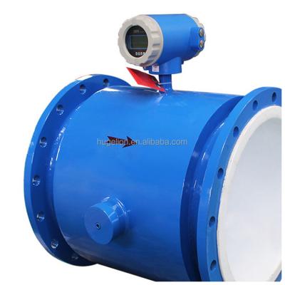 China Large Caliber PTFE/PFA/F46/Neoprene/Polyurethane Pipeline Electromagnetic Digital Pipeline Flowmeter Modbus Acid Liquid Chemical Water Flowmeters for sale