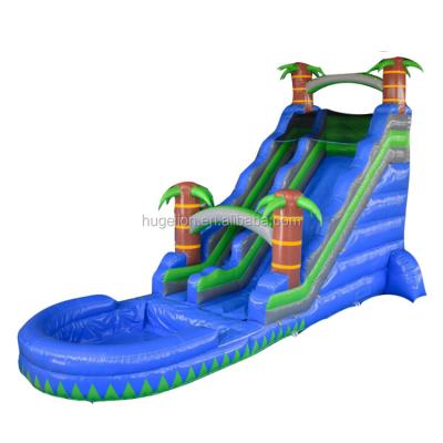 China Waterproof Inflatable Water Slide Commercial 18ft Water Slide Garden Water Slide For Rental Business for sale