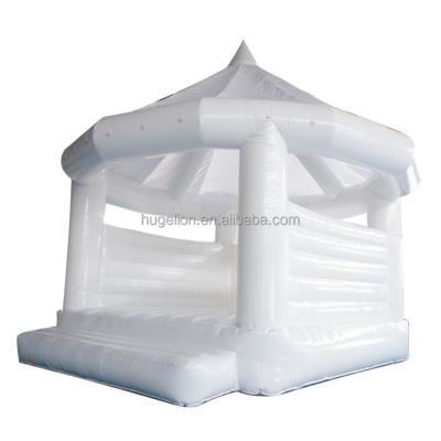 China Waterproof Commercial White Bounce House Thickened Bounce House Wedding Jumping House Factory for sale