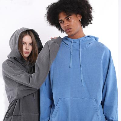 China OEM breathable drop shoulder pullover hoodies unisex clothing streetwear long sleeve men women hoodies for sale