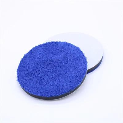 Cina spugne di lucidatura dell'automobile di 180mm con il blu fine dei materiali di Microfiber in vendita