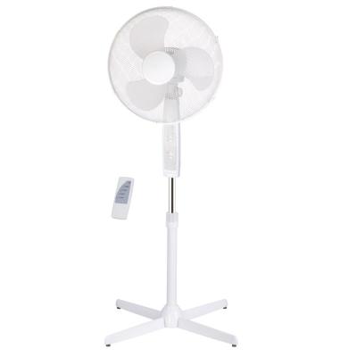 China Simple Modern Fan Stand Design 16 Inch Low Cross Plastic Stand Fan With 3 Plastic Blades for sale