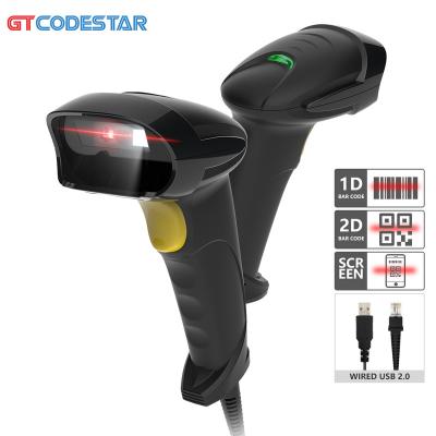 China ABS+PC GTCODESTAR 2D 2D Scanner High Quality 1D Barcode Reader USB Barcode OEM Scanner For Price Checker for sale