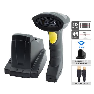 China Long Dstance Portable ABS+PVC+PC 1D CCD Sensor X-6301C Barcode Reader With Base For Warehouse for sale