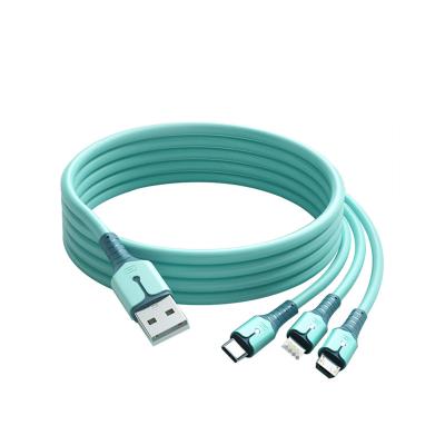 China Mobile Phone 3 in a Type C Band Usb 3 in-1with LED Light Charging Cable Android 3 in 1 Charging Cable for sale