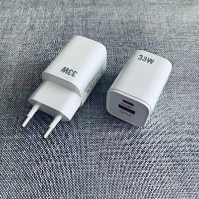 China Mobile Phone Charger 33W Fast Charger Palladium Wall Charger EU USA AU Plug Port Fast Charging AC For Phone for sale