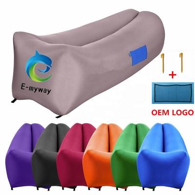 China Hybrid Type High Quality Inflatable Sofa Bag Air Camping Lazy Sofa For Beach Sleeping Bag for sale