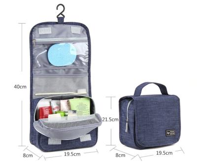 China Japan Style Portable Folding Makeup Bag Water Resistant Travel Hanging Toiletry Cosmetic Bag For Women for sale