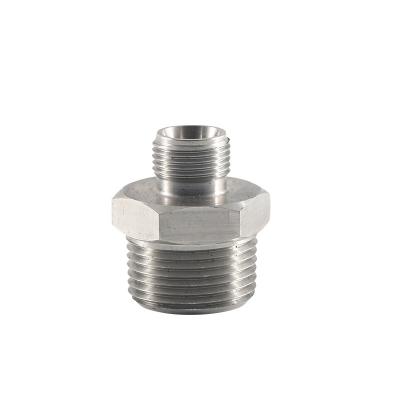 China custom machining high quality cnc parts connector stainless steel wire connector brass hexagon for sale