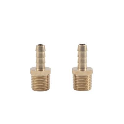 China High Quality Brass Hose Connecyor Hose Barb Connector Air Nipple Fitting Durable Brass Hose Barb Connector Hexagon for sale