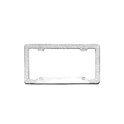 China Low Price Custom High Quality Zinc Alloy Chrome Nugget License Plate Frame for sale