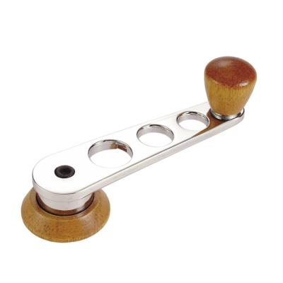 China New type good price zinc alloy zinc alloy handle car crank open window with wood trim for sale