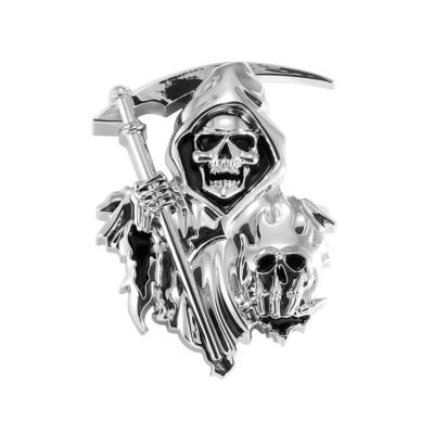 China High Quality Body Stickers Using Various Reaper ABS Plastic Car Silver 3D Logo OEM Emblem for sale