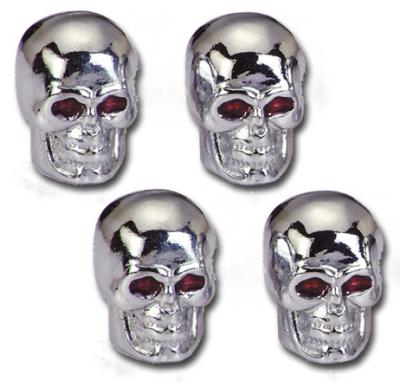 China 4 Pcs Good Quality Skull Zinc Alloy Wholesale Customized Zinc Alloy Valve Cover for sale