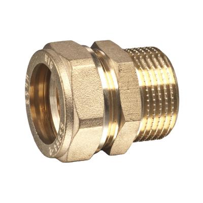 China Water Pipe System Ferrule Doubles Brass Tubing Compression Unions Fitting 15mm To 54mm for sale