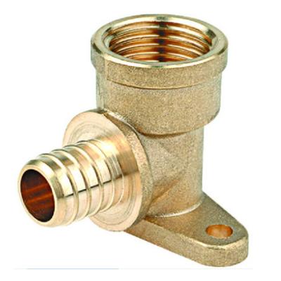 China Water pipe system forged brass pex crimp fitting high pressure union elbow connector for sale