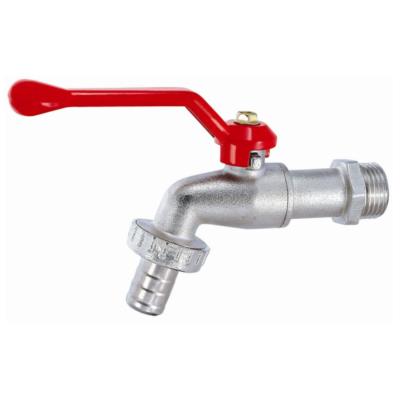 China Modern popular chrome plating handle bibcock brass body aluminum stop valve for sale