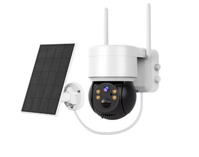 China Human Motion Tracking New Cheap Low Power PIR 1080P 2MP ICSEE Waterproof Surveillance Wireless Security PTZ Solar WiFi Camera for sale