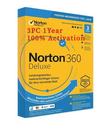 China 1 Year 3pc Norton 360 Account+ Deluxe Password Activation Norton 360 Antivirus Software 100% Online Send By Email Other for sale