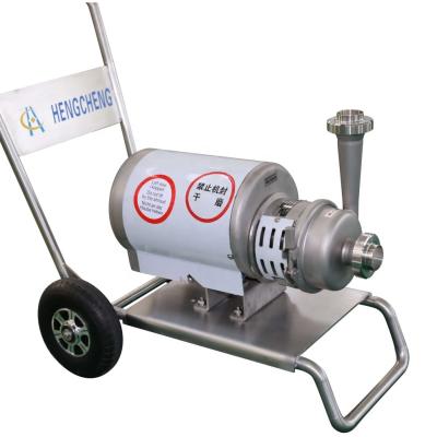 China CIP Stainless Steel Sanitary Beer Mobile Centrifugal Pump for sale