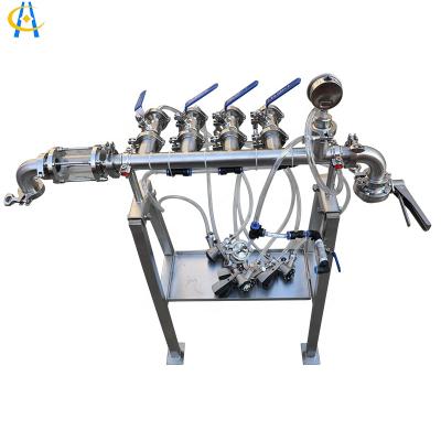 China China Manufacturer Stainless Steel 304 Simple High Efficient 4 Heads Manual Beverage Filler Used For Liquid Like Alcohol Beer Soft Drink for sale