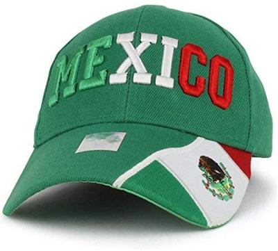 China High Quality Profile Structured 100% Mexico Logo Hat 6 Panel Cotton 3d Text Embroidery Baseball Cap MEXICO COMMON MI for sale