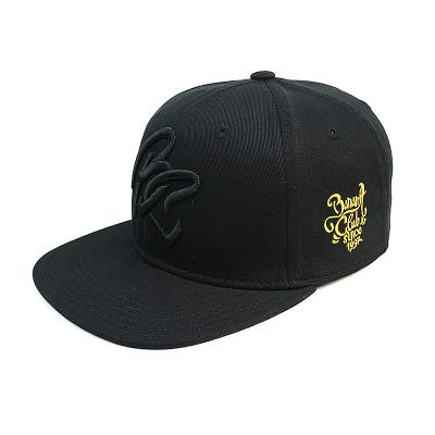 China Custom 100% Acrylic COMMON 3D Embroidery & Metal Thread Flat Embroidered 6 Panel Plain Baseball Snapback Hats Canton Wholesale CÆ for sale