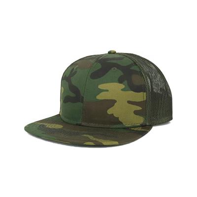 China BSCI COMMON Custom Cotton Design Camouflage Snapback / Mesh Fitted Hat Mens Hat And Cap No Logo for sale