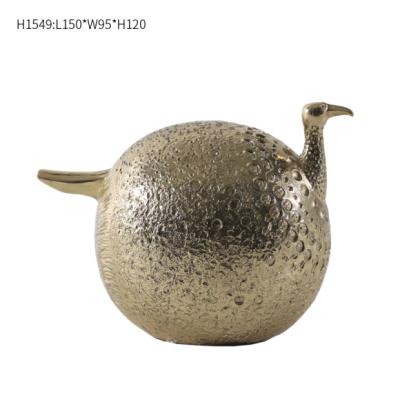 China Light luxury metal belly bird decoration living room children's room animal decoration light modern simple modern large room pattern for sale