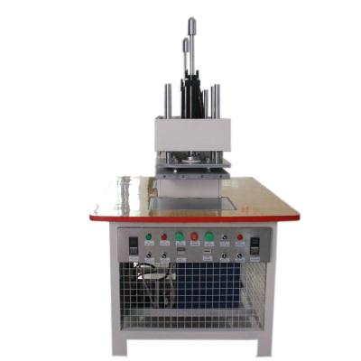 China Shoes Embossing Double Head Jeans Leather Garment Embossing Machine for sale