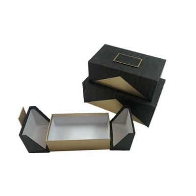 China Recycled Materials Factory Custom High End Rectangle Fold Up Cardboard Gift Box Jewelry Packaging Box Craft Paper Boxes for sale