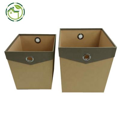 China Custom High Quality Viable Home and Office Storage Organizer Waste Paper Basket Cardboard Storage Boxes and Bins for sale