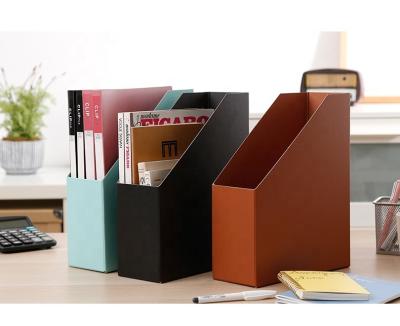 China Decoration & Eco-friendly Desktop Organization Folding Cardboard Magazine Folder Rack Home and Office Storage Storage for sale