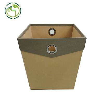 China Custom High Quality Viable Desktop Organizer Waste Paper Basket Craft Paper Box Cardboard Storage Boxes and Bins for sale