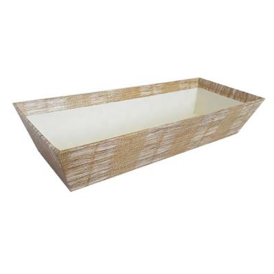 China Dry Food Custom Design Empty Recyclable Paper Gift Basket Box Cardboard Packaging Bins Storage Boxes And Packaging Tray for sale