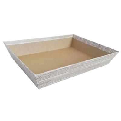 China Wholesale Custom Eco-friendly Recyclable Cardboard Tray Food Paper Storage Boxes And Bins Gift Storage Packaging Basket for sale