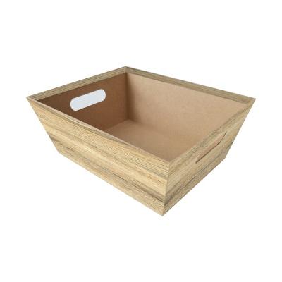 China Recycled Materials Design Paper Box Fruit Storage Basket Market Custom Wood Tray For Empty Gift Packages Cardboard Gift Basket for sale