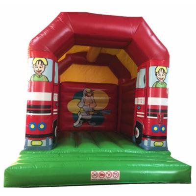 China exterior & Cheap Price Indoor Playground Inflatable Fire Engine Jumping PVC Inflatable Bouncer House Inflatable Fire Truck Jumping For Rental for sale