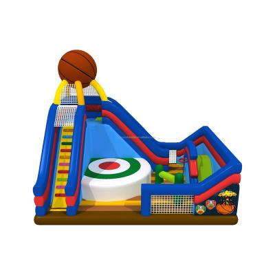 China Unique Design Giant Inflatable Basketball Jumpers Commercial Bouncer With Slide And Basketball Hoop Customize Accepted for sale