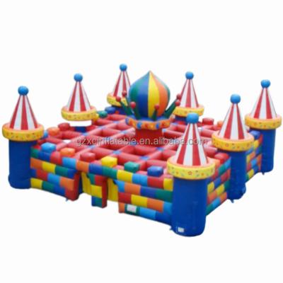 China Outdoor Inflatable Labyrinth Maze Inflatable Escape Game Haunted Inflatable Castle Large Best0.55mm Fireproof PVC Partition Innerial Trapaulin+1000D Best0.55mm for sale