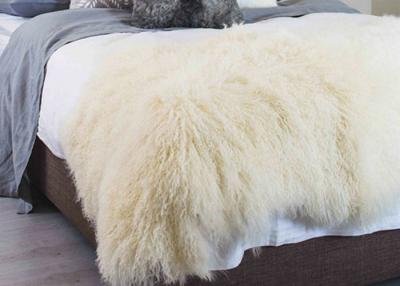 Cina Coperta mongola extra della pelle di pecora dei capelli ricci grande con la pelle di agnello naturale del Tibet in vendita