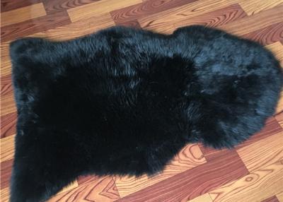 China Natural Australia Sheepskin Rug Black dyed Long Wool Sheepskin SIngle Pelt Throw for sale