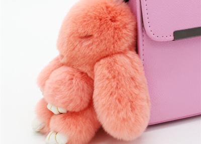 Cina L'incanto lanuginoso 13cm fatto a mano della borsa del coniglio, borsa del coniglietto della peluche incanta gli anelli portachiavi  in vendita